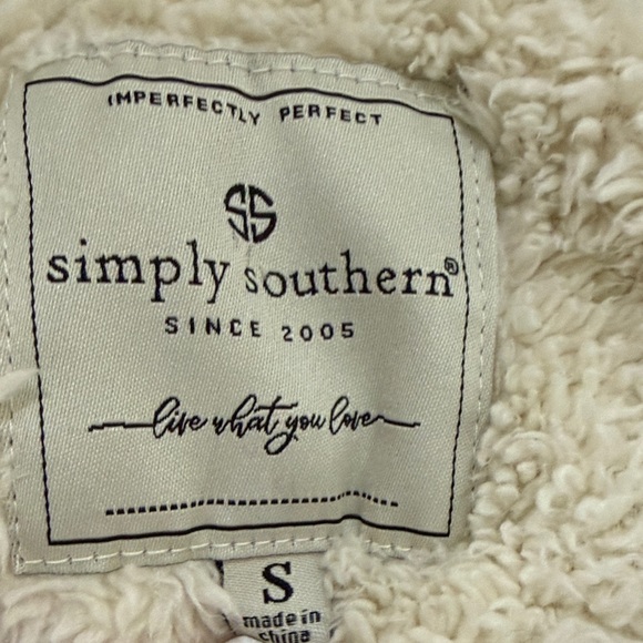 Simply Southern Simply Classic Sherpa Pullover Sz S Preppy Warm Activewear - Picture 6 of 7